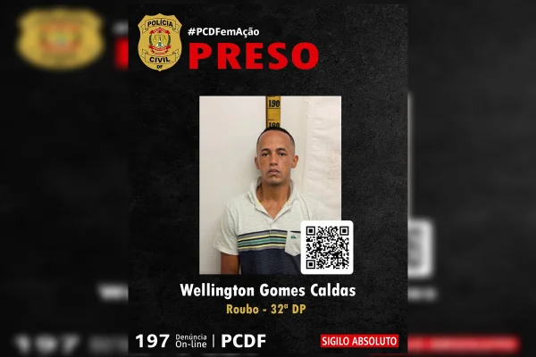 Homem que cometeu ao menos 45 roubos contra pedestres é preso no DF