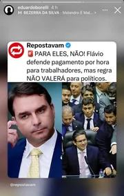 Eduardo Borelli, ator do filme sobre Leandro & Leonardo, faz críticas a Flávio Bolsonaro nas redes