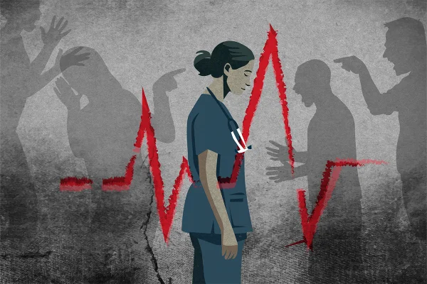 Profissionais de saúde agredidos - Metrópoles