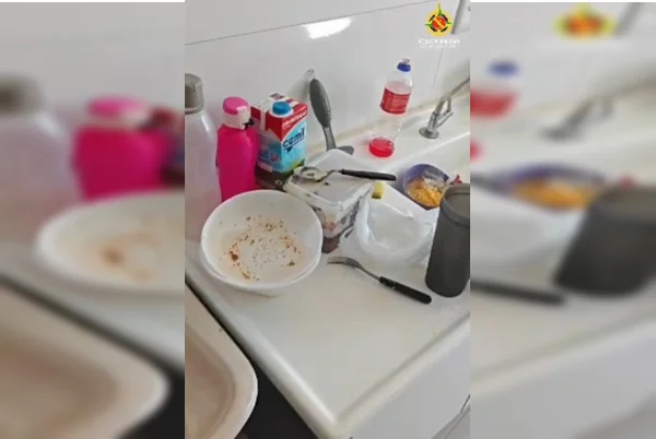 Moscas, comida podre e sangue: veja casa onde bebê foi resgatado no DF
