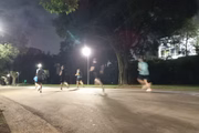 Pessoas correm pelo Parque do Ibirapuera, em São Paulo