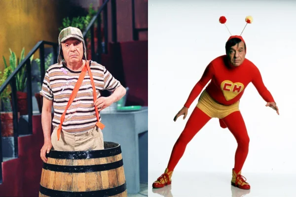 Montagem de duas fotos do Chaves e do Chapolin - Metrópoles
