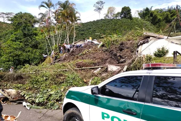 deslizamento de terra na Colombia