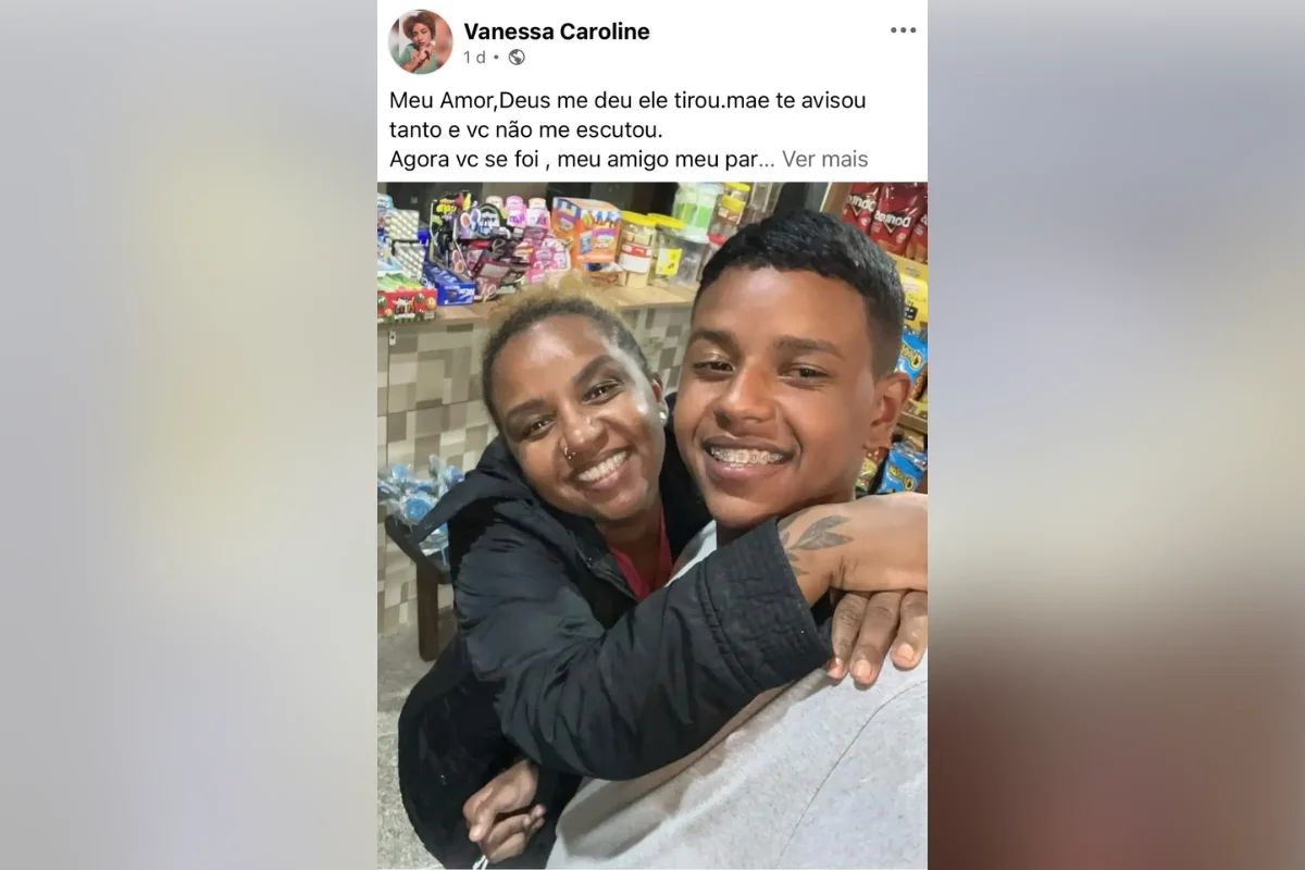 "Mãe te avisou": mulher lamenta filho morto após roubar delegado "Mãe te avisou": mulher lamenta filho morto após roubar delegado