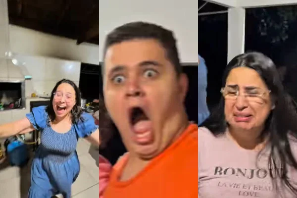 montagem colorida com prints de vídeo de anúncio de gravidez