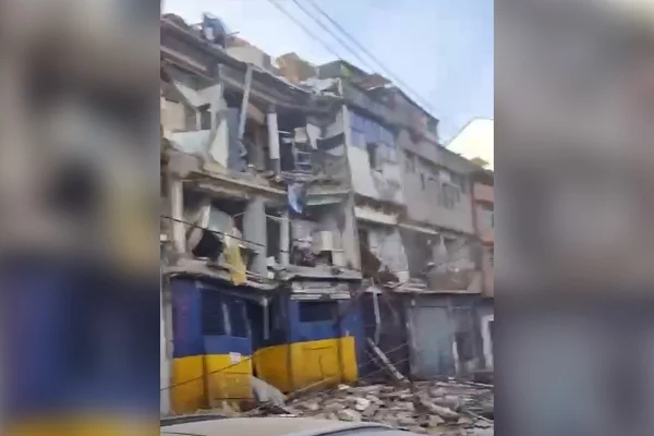 Edifícios destruídos pelo terremoto na Colômbia