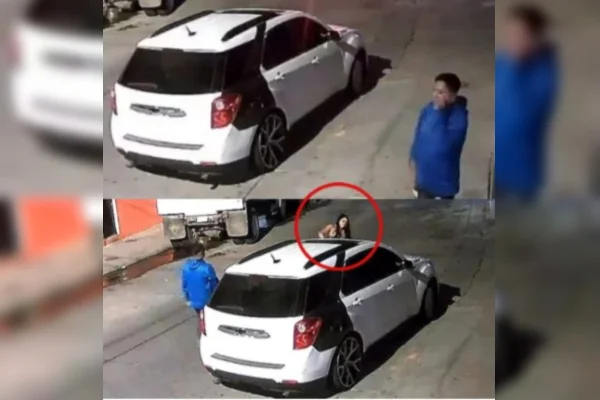 Imagem colorida, Criminoso mata ex-mulher com tiros de fuzil no meio da rua. Veja vídeo - Metrópoles
