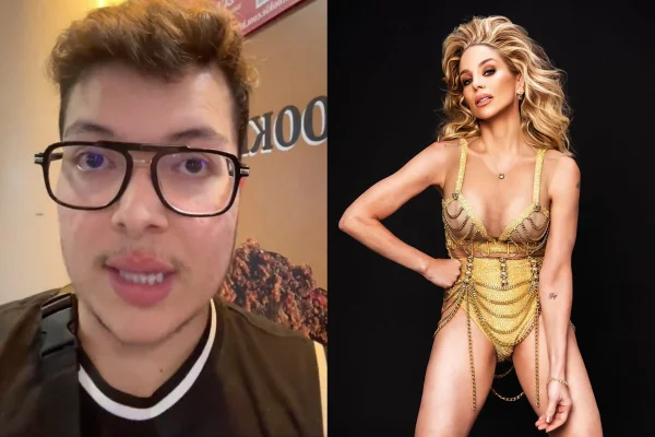 Montagem com fotos coloridas de Danielle Winits e Fernando Grohalski - Metrópoles
