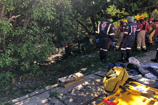 Equipe dos bombeiros atendem ocorrência de queda de avião em Aracaju