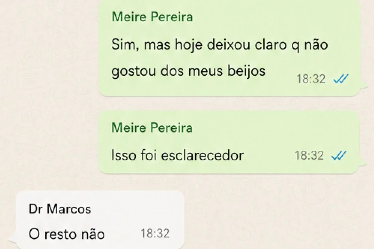 Trechos de conversas entre Meire Pereira e Marcos José Gomes Corrêa Trechos de conversas entre Meire Pereira e Marcos José Gomes Corrêa