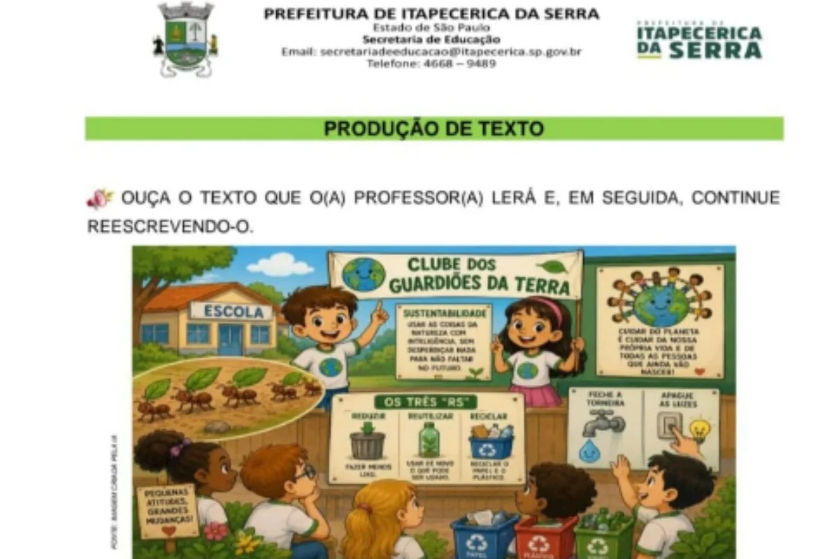 Desenho, segundo prefeitura, foi feito com IA Desenho, segundo prefeitura, foi feito com IA