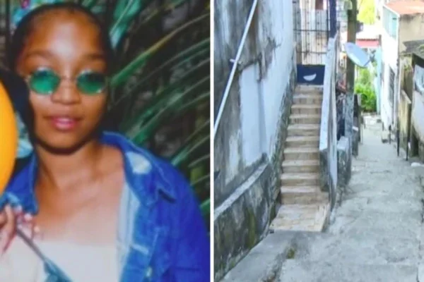 Foto colorida de mulher morta a tiros em Salvador