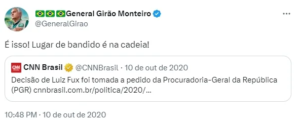 Bolsonaristas mudam narrativa sobre direitos humanos após prisões por 8/1 - imagem 4 Bolsonaristas mudam narrativa sobre direitos humanos após prisões por 8/1 - imagem 4