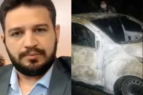 Jornalista Romano dos Anjos, raptado por homens encapuzados e que teve o carro incendiado