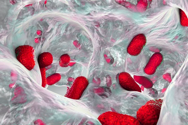 Ilustração de Acinetobacter baumannii bacteria, illustration. Metrópoles