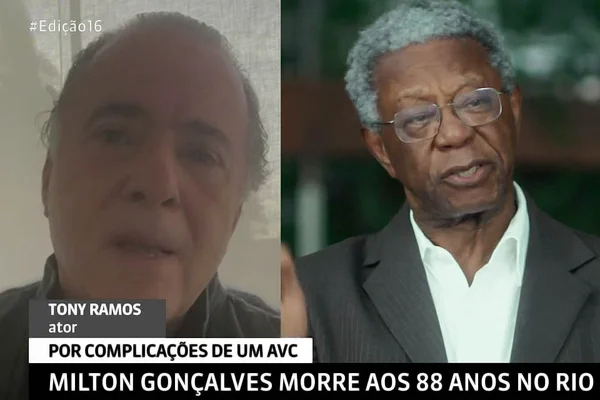 Tony Ramos fala sobre Milton Gonçalves na GloboNews