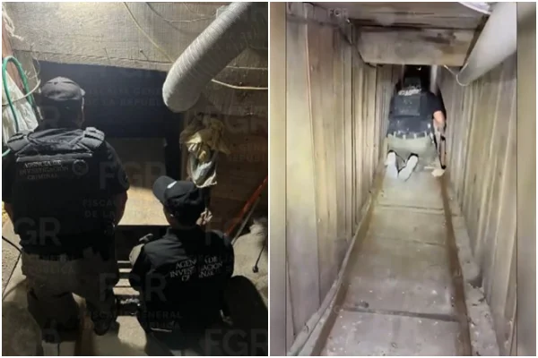 Túnel ilegal que liga México e EUA - Metrópoles
