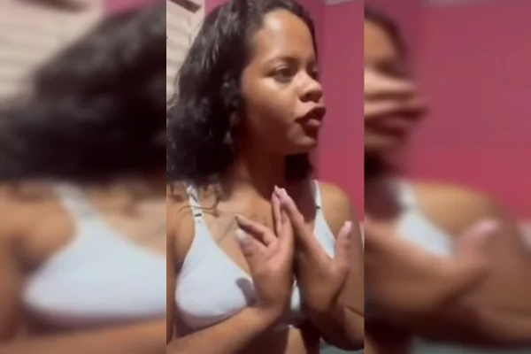 Imagem colorida de mulher em conversa