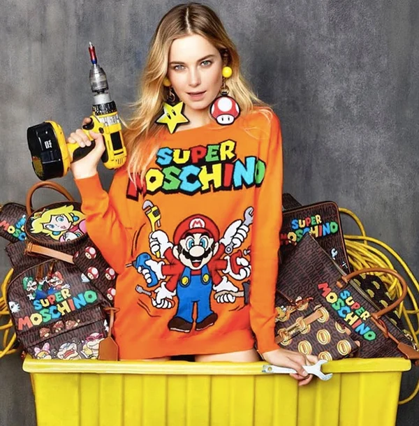 Moschino lança coleção com estampa dos personagens de Mario Bros.