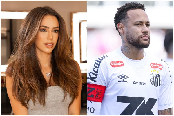 Montagem com foto de Bruna Biancardi e Neymar