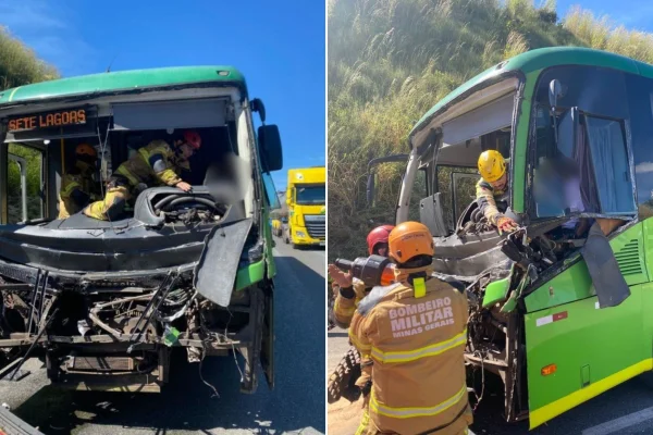 Acidente com ônibus na BR-040, em MG