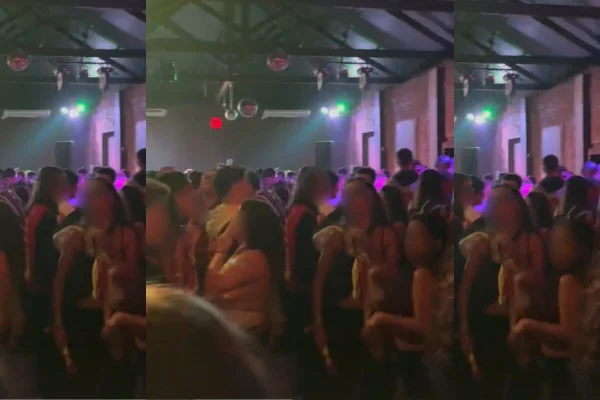 Ambiente interno de balada, com jogo de luzes - Metrópoles