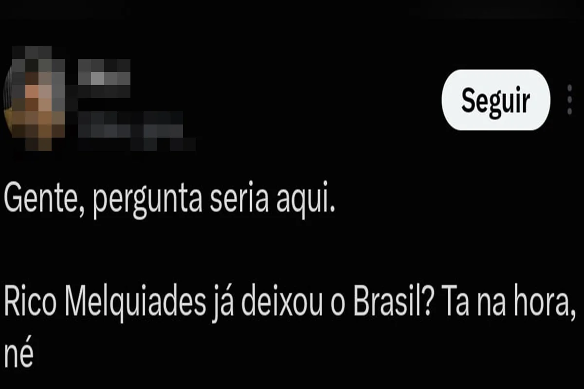 Rico Melquiades foi zoado pelos usuários do Instagram Rico Melquiades foi zoado pelos usuários do Instagram