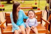 Bruna Massa e Noah, de 7 anos