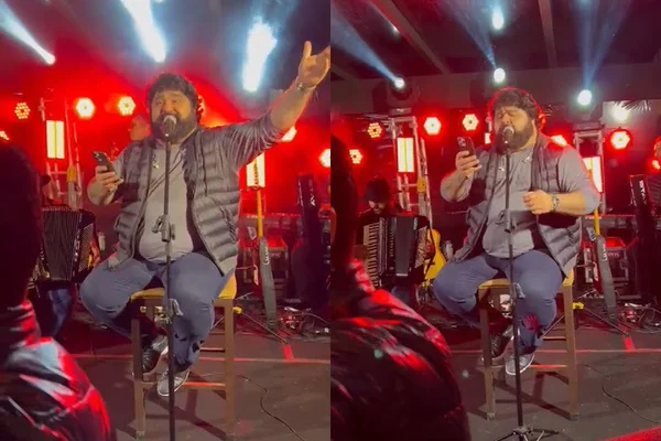 César Menotti canta música de Bolsonaro em festa do namorado de Marina Ruy Barbosa (Reprodução)