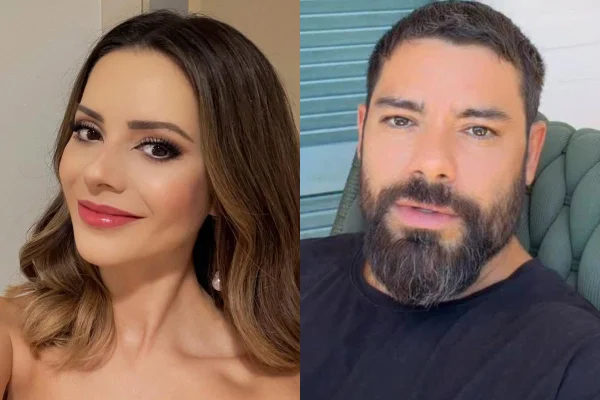 Montagem colorida de Pedro Andrade e Sandy - Metrópoles