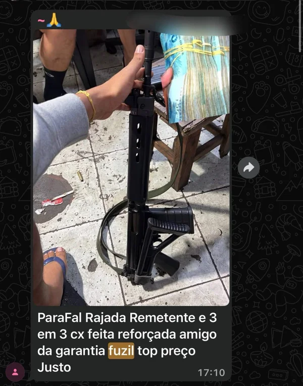 “Garantia e preço top”: CV e TCP fazem feirão de fuzis em grupo de zap - destaque galeria “Garantia e preço top”: CV e TCP fazem feirão de fuzis em grupo de zap - destaque galeria