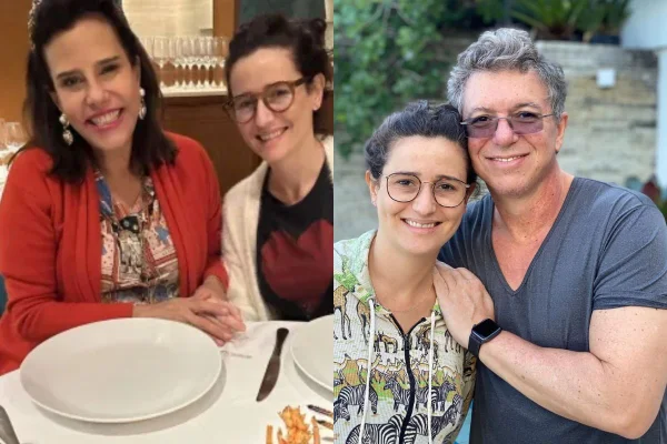 Narcisa e Boninho com Marianna, 39 anos, fruto do relacionamento dos famosos nos anos 1980