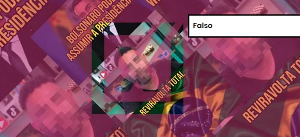 Captura de tela de post falso sobre Bolsonaro mandar no Brasil caso PL vença eleições para Câmara em 2025