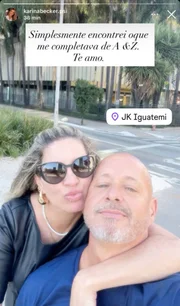 Marcelo e Karina já trocaram declarações nas redes sociais