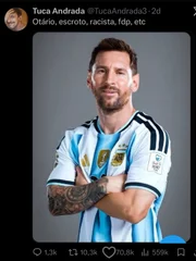 Tuca Andrada criticou Messi. Tuca Andrada criticou Messi.