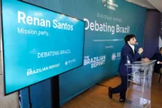 Renan Santos no evento Debating Brazil