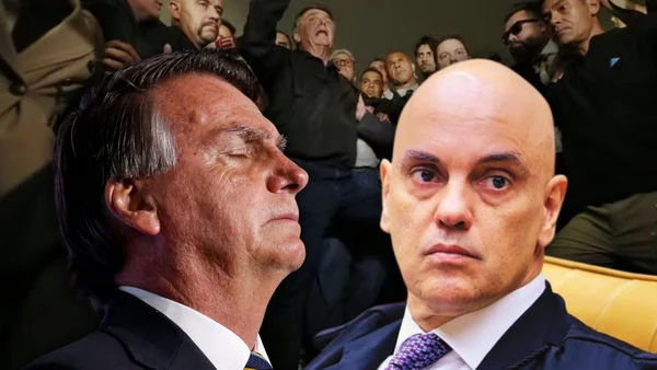 Jair Bolsonaro e Alexadre de Moraes, em montagem fotográfica -- Metrópoles