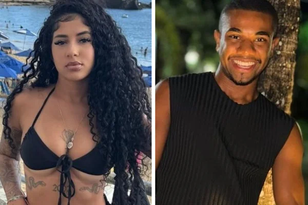 Montagem feita a partir de fotos das redes sociais de Bárbara Contreras e Davi Brito - Metrópoles