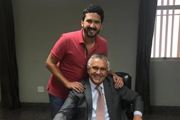 ronaldo caiado filho e o pai, governador de goiás, ronaldo caiado