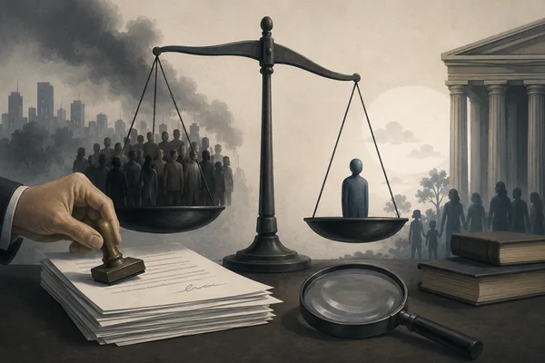 Ilustracao sobre desigualdade da justica e direito do consumidor