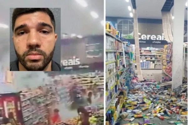 Imagem colorida, homem condenado por jogar bomba em mercado - Metrópoles