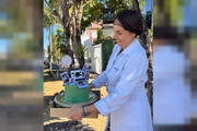 Bolo foi feito pela loja Maria Amélia Doces