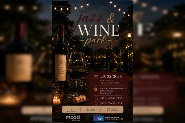 Brasilienses poderão “sextar” com jazz e vinhos em parque do Sudoeste