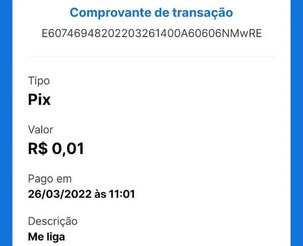 Homem bloqueado por ex usa diversos Pix de R$ 0,01 para ameaçar mulher