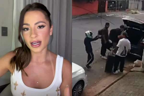 Veja o momento que Nathalia Valente e Yuri Meirelles são assaltados - Metrópoles