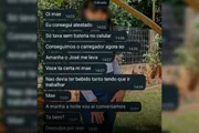 Após o celular carregar, suspeito mandou mensagens pelo celular da jovem Após o celular carregar, suspeito mandou mensagens pelo celular da jovem