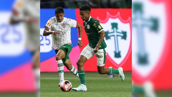 Foto colorida do duelo entre Palmeiras e Portuguesa pelo Paulistão 2025 - Metrópoles