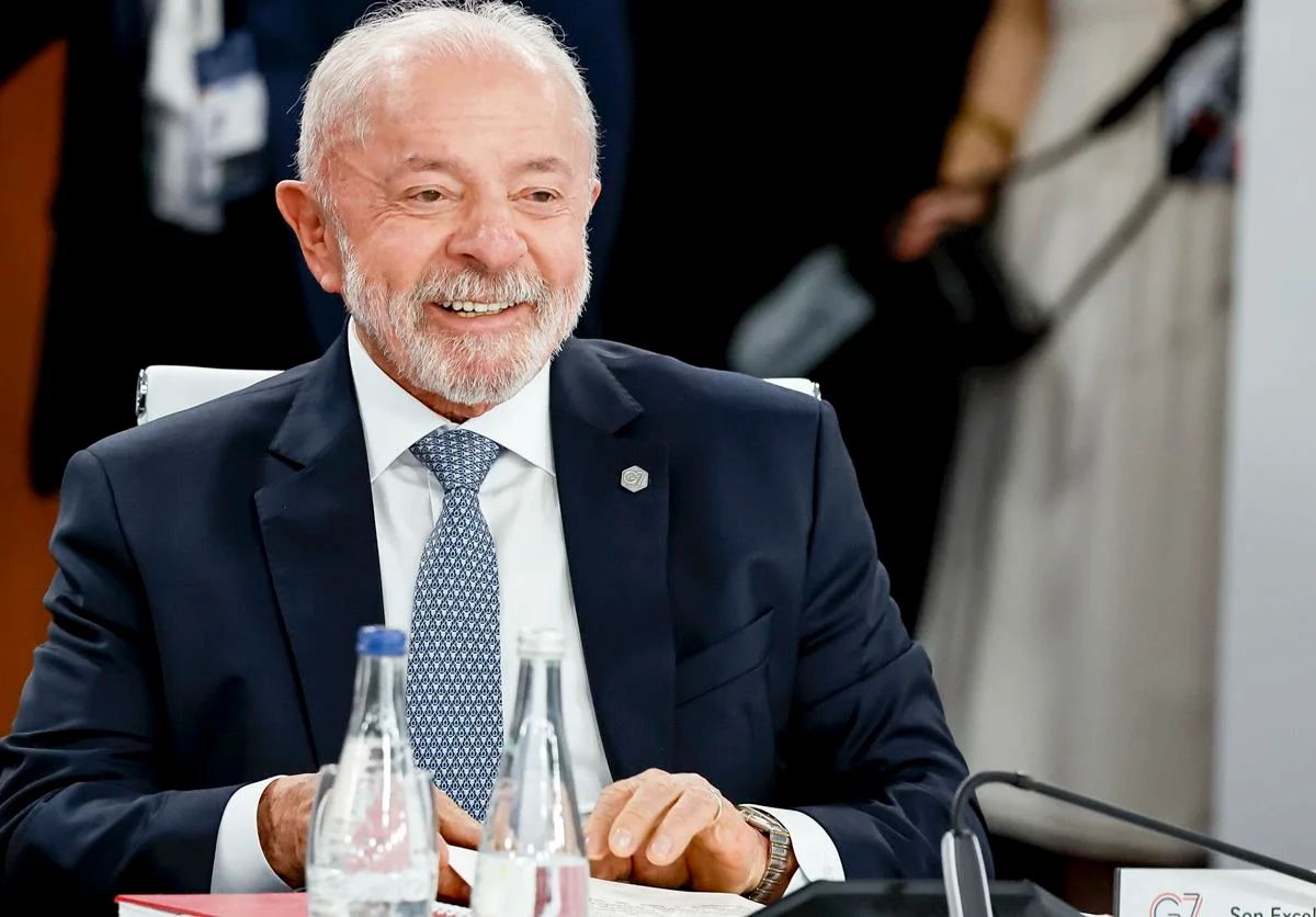 Lula em reunião do G7 Lula em reunião do G7