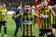 Jogadores do Kairat, do Cazaquistão, eufóricos após classificação