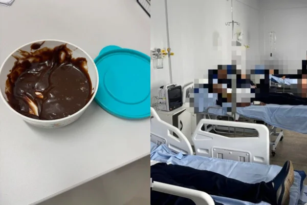 Montagem com fotos coloridas de "brisadeiro" e adolescentes em observação no hospital - Metrópoles